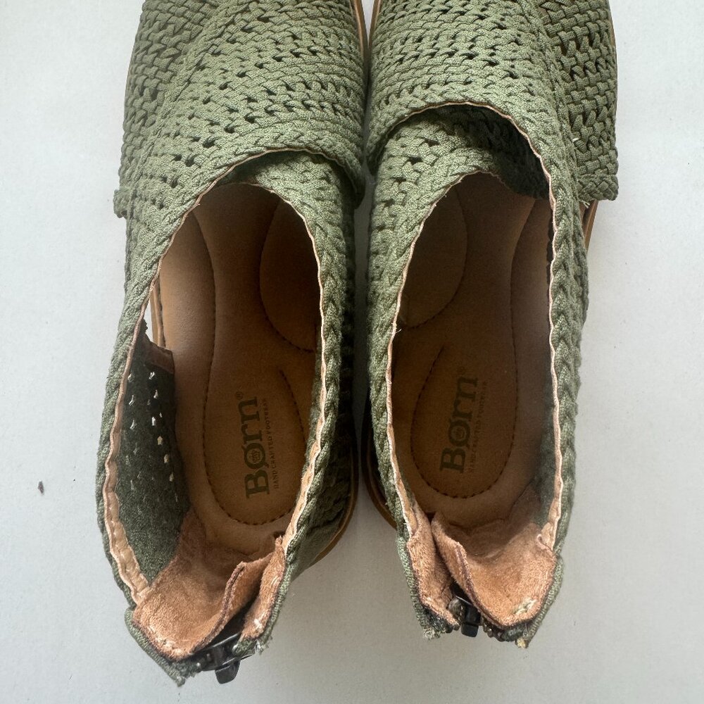 Born Iwa Mac Sandals Women's Size 11M Green Macrame Perforated BR0046663 CQH23 - Picture 10 of 12